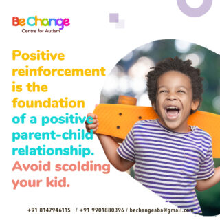 Positive Reinforcement in BeChange Center for Autism at Bangalore