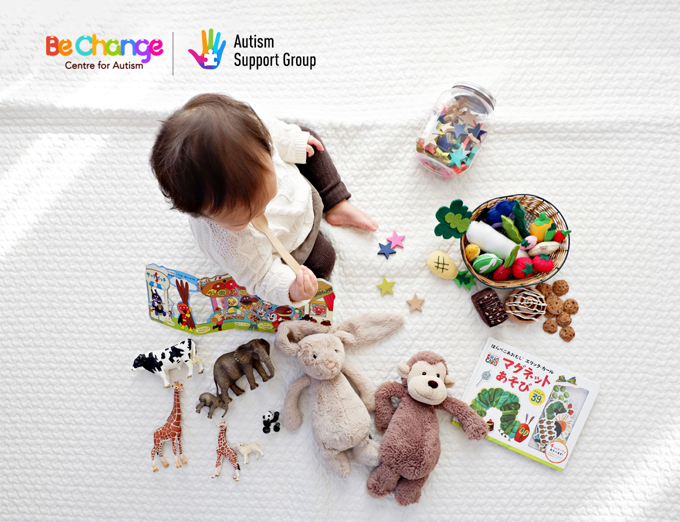 Kid using visual aids at Be Change Center for Autism, Bangalore, India